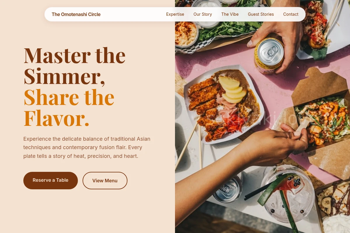 Delicate Asian Fusion Food