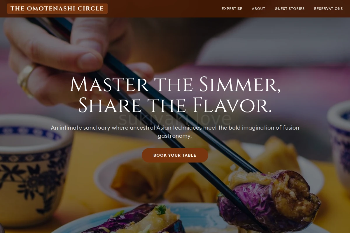 Intimate Asian Fusion Food