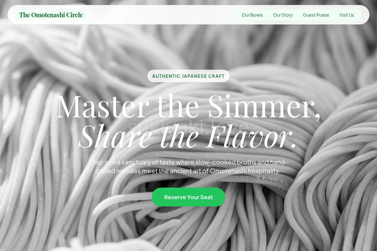 Latest Ramen Shop Web Design